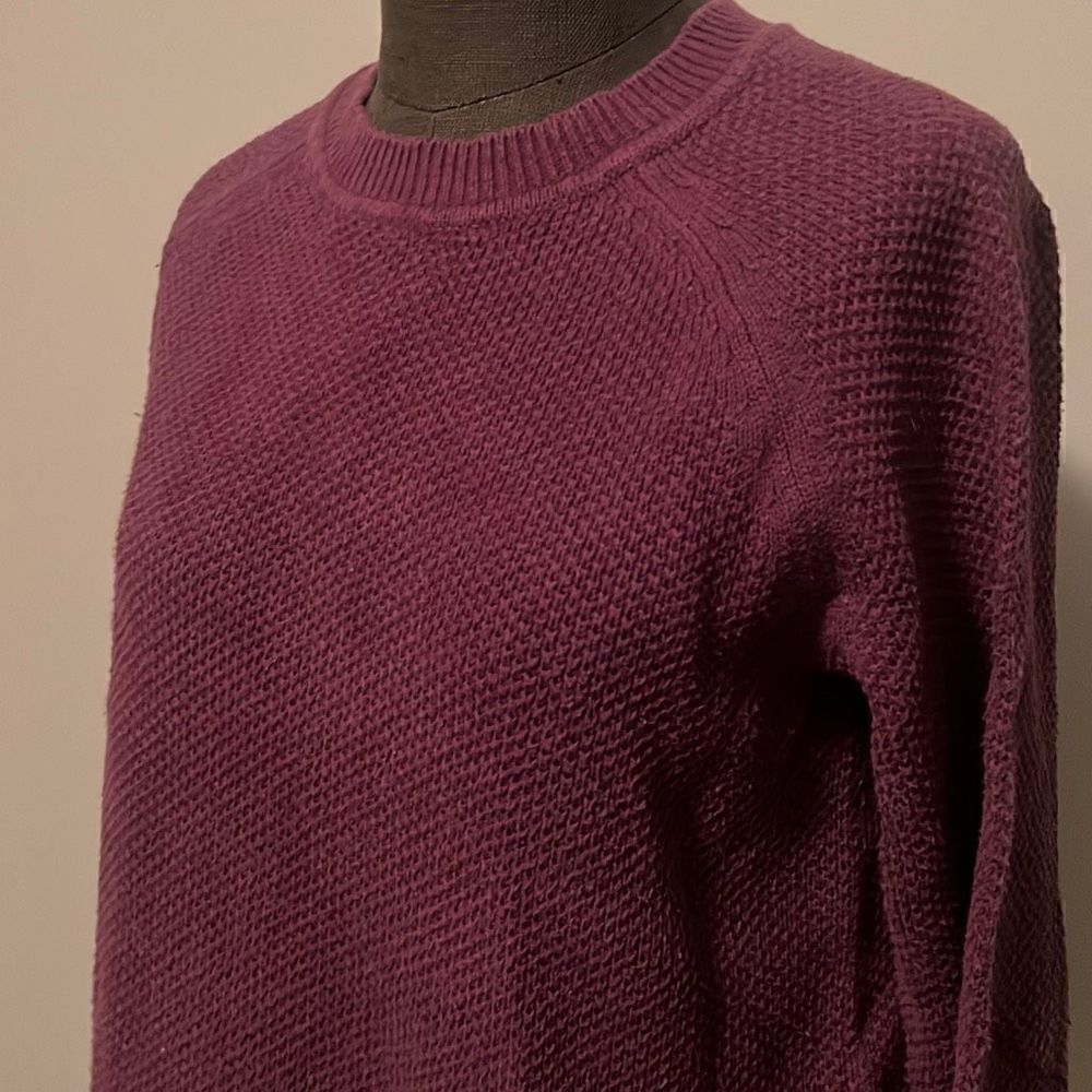 Time and Tru Women's Burgundy Long Sleeve Pullover Sweater